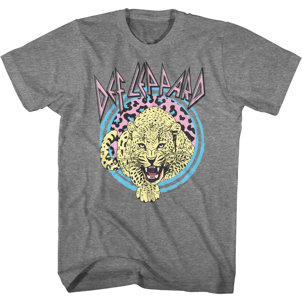 Def Leppard "pastel Leppard" T-shirt Unisex Rockinstone Size:s