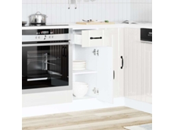 Vidaxl Armário De Cozinha Baixo Lucca Deriv. Madeira Branco Brilhante