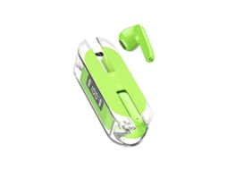 Fones Bluetooth LAXISCREED Tm50 Verde Claro Case Transparente