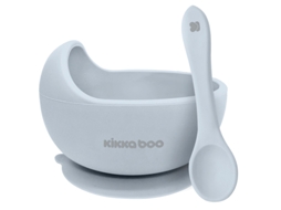 Tigela de Silicone com Ventosa e Colher KIKKABOO Yummy Azul