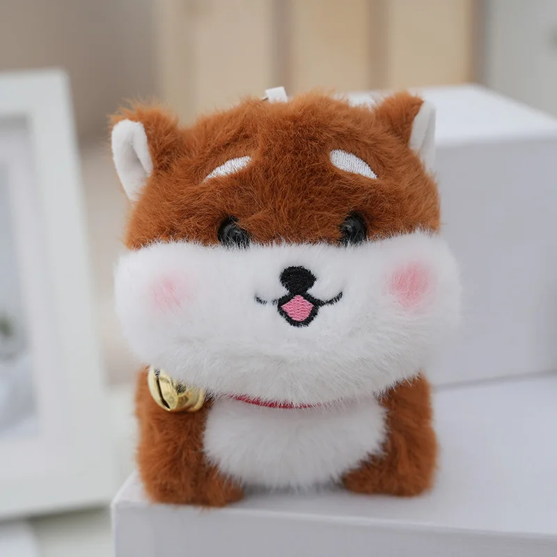 Novo Chaveiro de Pelúcia Shiba Inu Perfumado, Brinquedo de Pelúcia de Cachorro Fofo MDUG (marrom)