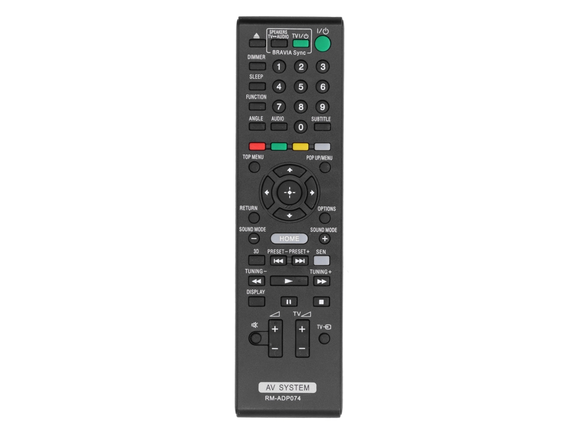 Mando a distancia universal para televisores LCD RMADP074, compacto, resistente, negro | S/MARCA