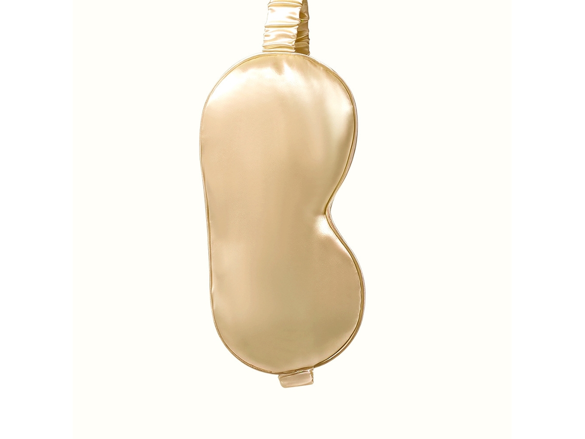 Máscara De Dormir Em Seda Amora 100% Dupla Face 19mm - Dourado - Eifson
