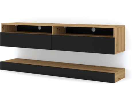 Móvel de TV ?BIM FURNITURE Duo (160x33x30 cm - Melamina - Castanho)