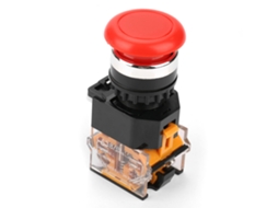 Interruptor De Botão Push Cogumelo Vermelho Auto-trancante La38-11mt