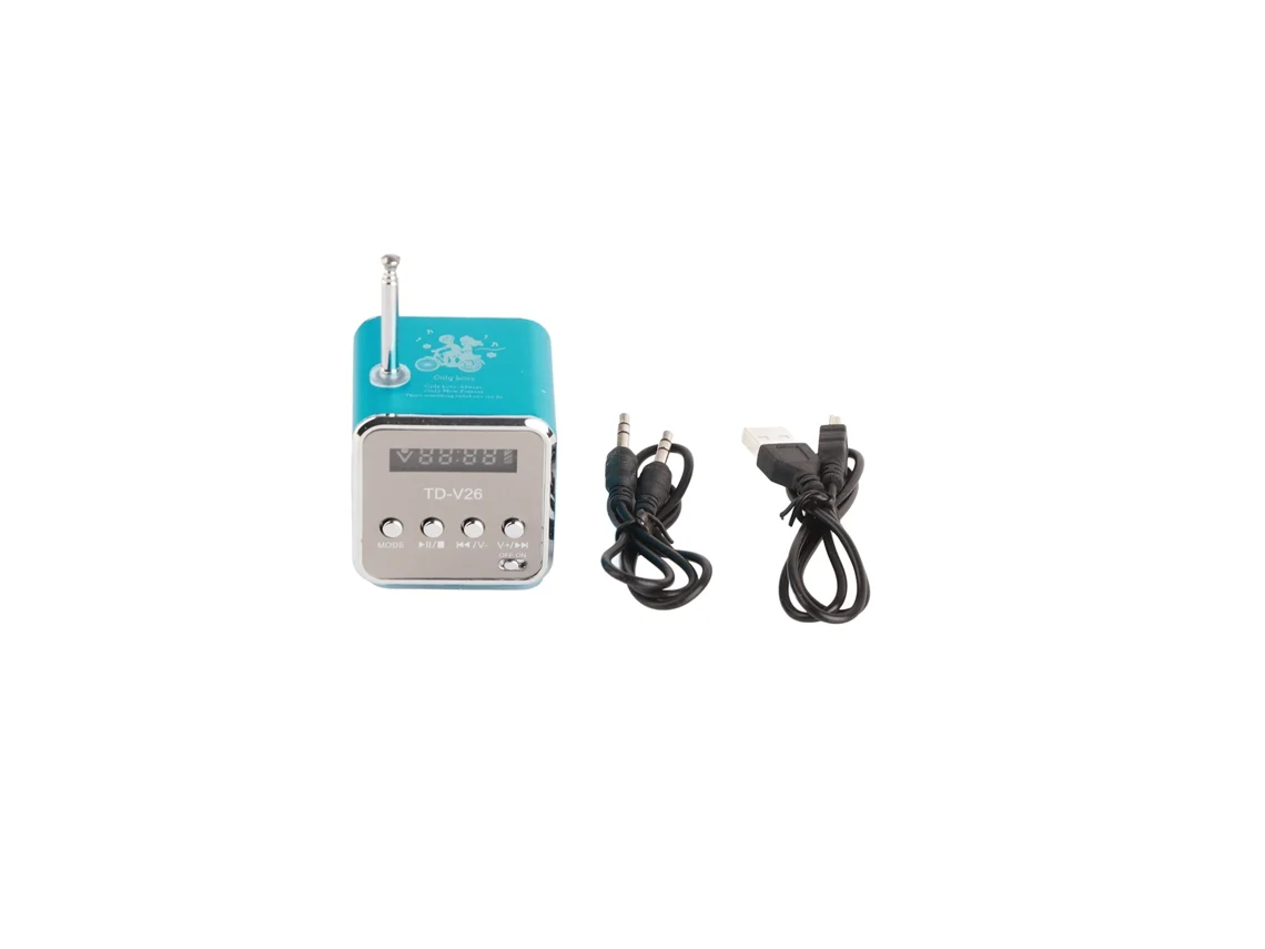 Alto falante Bluetooth LAXISCREED com Tela Rádio e Cartão