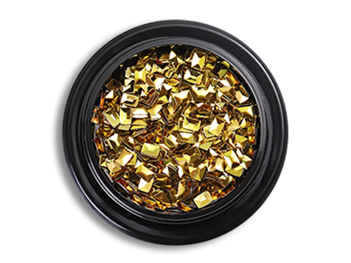 1 Caixa Decoração De Unhas Com Strass Glitter Estrela De Cinco Pontas E Sequins Irregulares Para Manicure (7dourado)