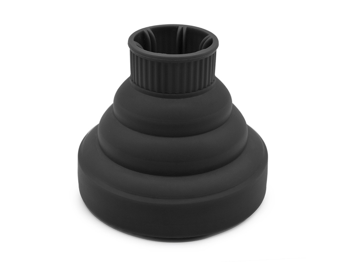 Anexo Diffuser Para Secador De Cabelo Silicone Leve Plegável Portátil Para Cabelo Cacheado Preto