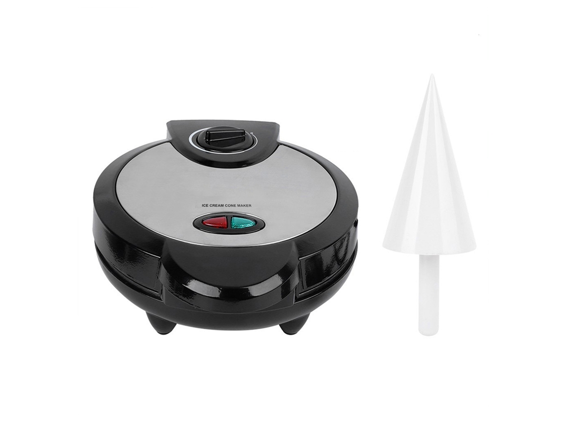 Fabricador Elétrico de Casquinhas de Sorvete 1200w com Rolador Antiaderente para Casa | S/MARCA