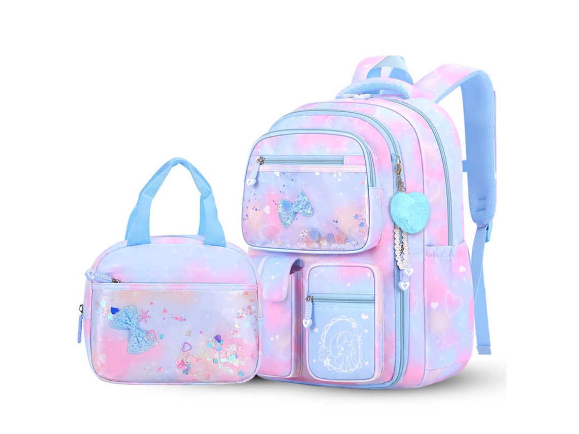Conjunto de Mochila Escolar com Lancheira CUICH (azul)