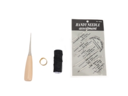 Kit De Agulhas, Fio Encerado, Punção E Dedo-de-ouro Para Costura De Couro E Artesanato Diy