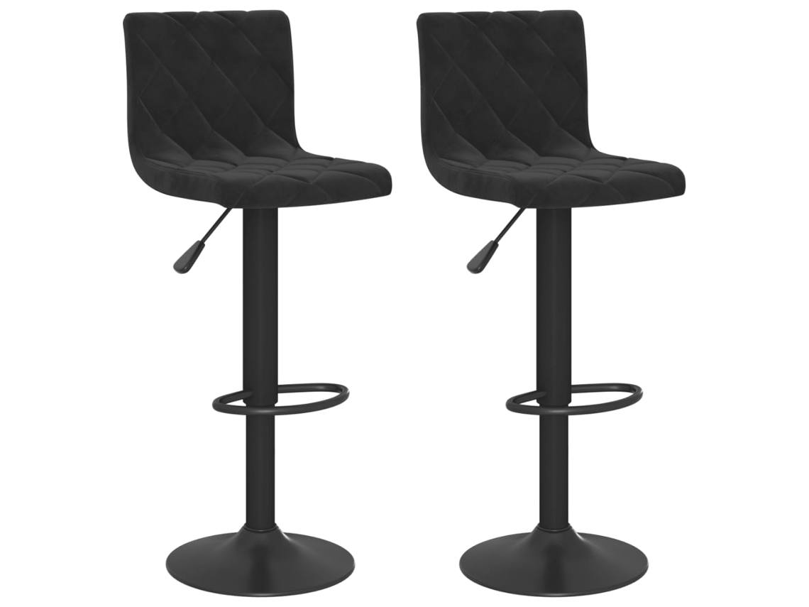 Bar Stool, Bar Stools Vidaxl Preto Veludo (n/a)