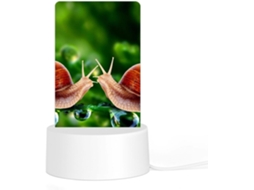 Luminária noturna em formato de caracol selvagem, durável e resistente a ferrugem, com LEDs que não são ideais.