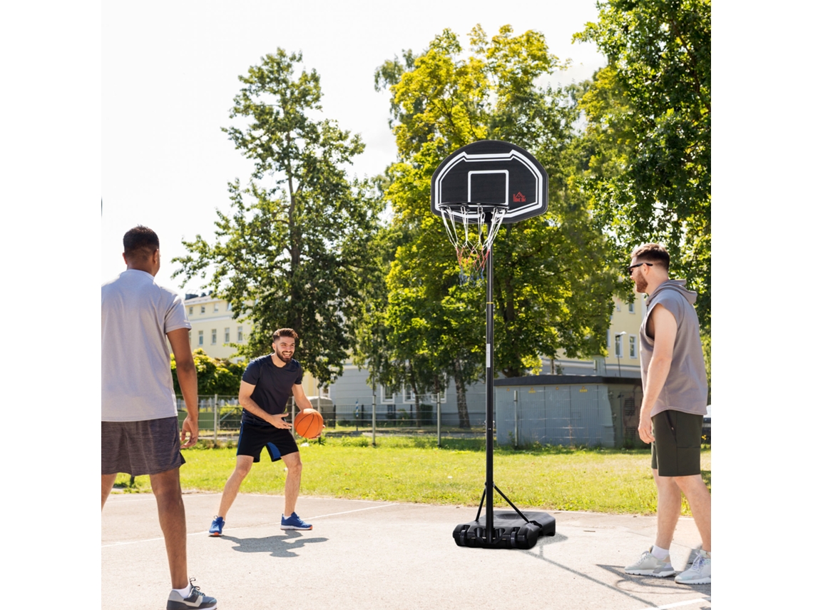 Basquetebol Outdoor Für Jugendliche, 160-210 Cm Höhenverstellbarer Basketballständer Mit Rollen