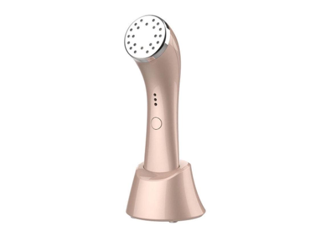Massajador Facial Terapia De Luz Vermelha Para Rosto Dispositivo Remoção Rugas Pele Ouro Rosa Yunzii
