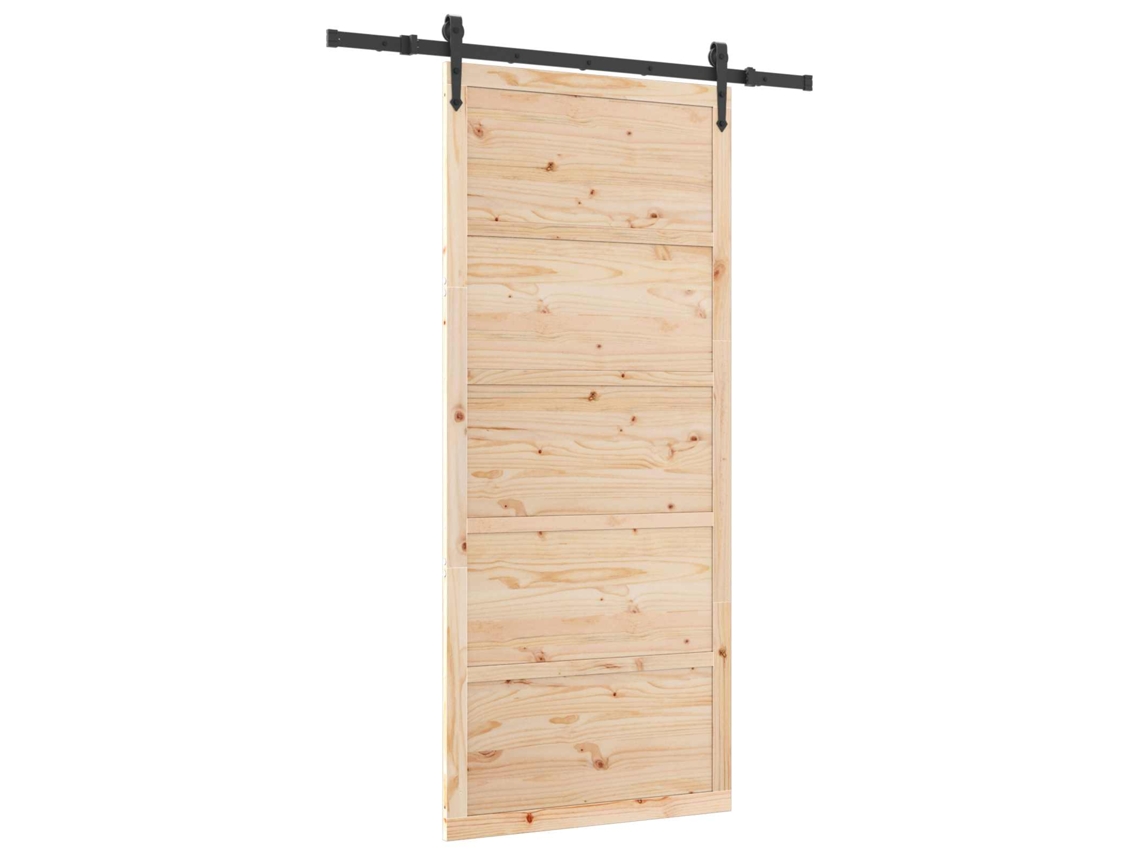 Porta Deslizante Natural 80x208 Cm Madeira de Pinho MAISON EXCLUSIVE