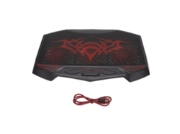 Base Para Enfriamiento De Portátil Gaming Con 3 Ventiladores Led Rojo, 5 Ángulos Ajustables Y Puertos Usb Dual Para Portátiles De 16 Pulgadas