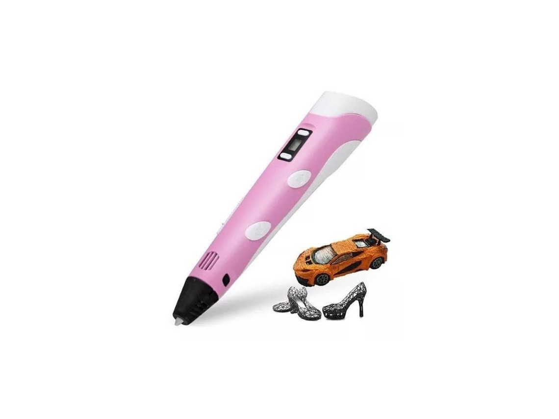 Caneta 3d Rosa Oem P62