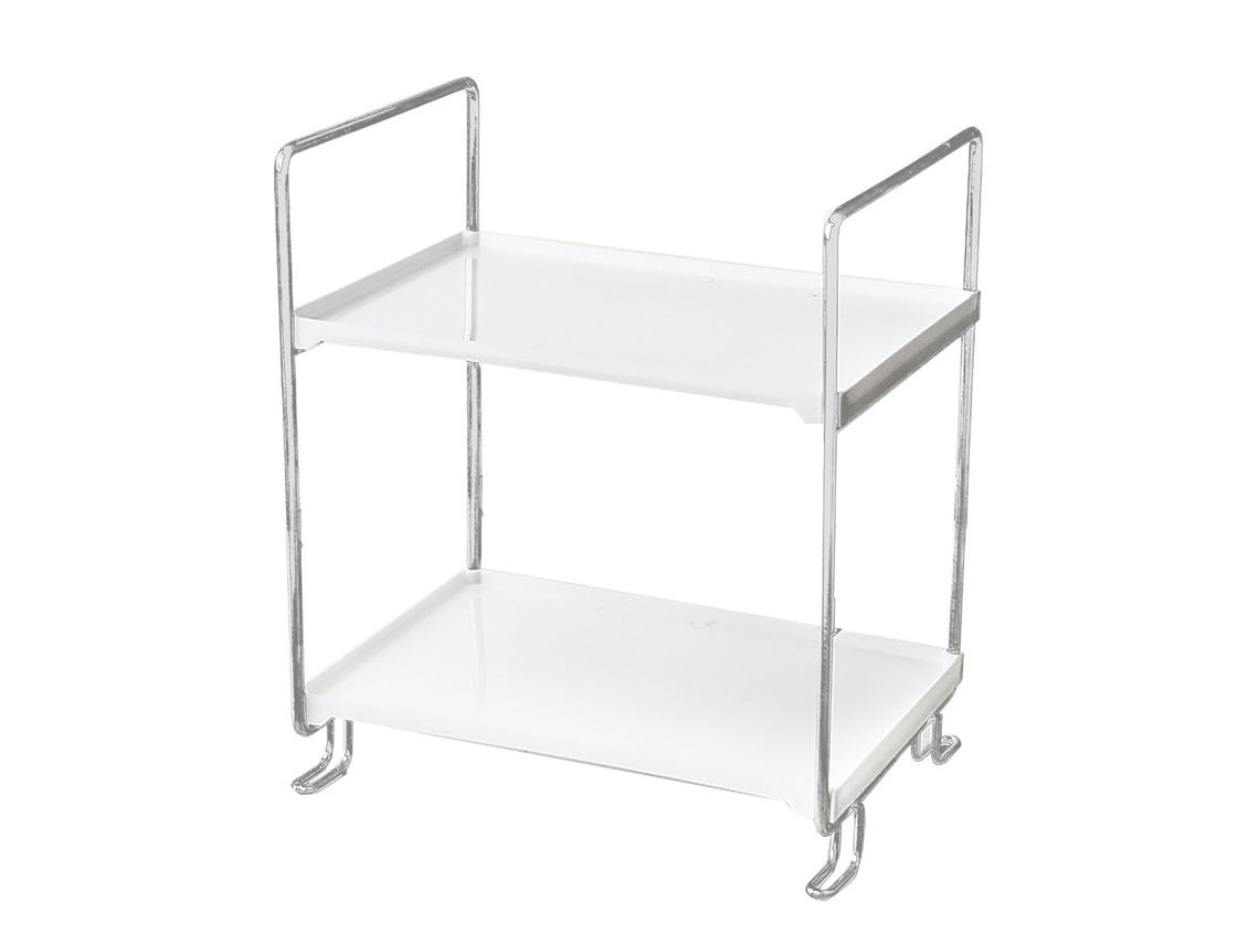 Rack organizador de maquiagem mesa 2 camadas PP ferro desmontável | S/MARCA