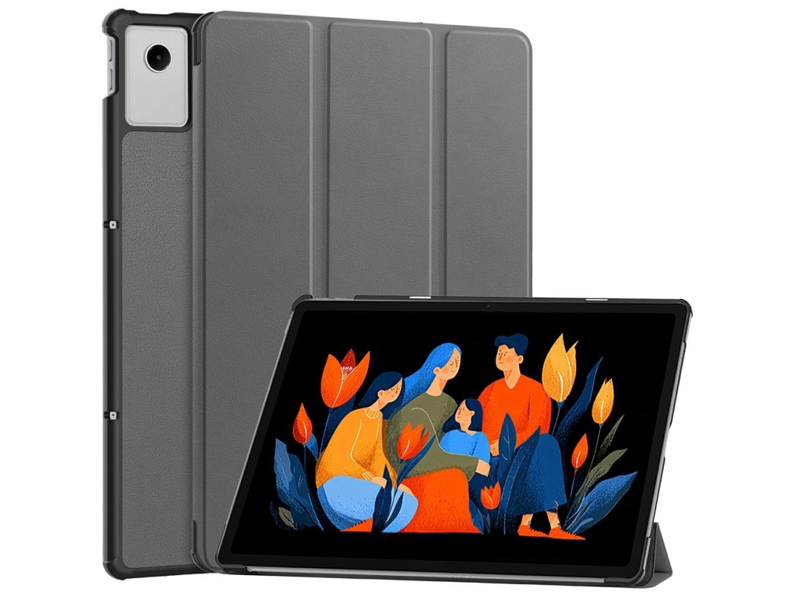 Capa Para Tablet Lenovo Idea Tab Plus Com Suporte - Cinza