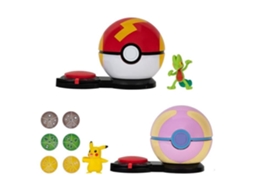 Conjunto De Ataque Pokémon Jazwares Pikachu Fêmea Com Speed Ball E Treecko Para Crianças A Partir De 3 Anos