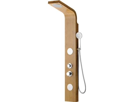 Coluna de Duche Hidromassagem SHOWER DESIGN Tissia (Natural - Bambú - 140x53x20 cm)