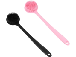 Lurelia Acessório De Duche Com Escova De Silicone Para Banho, Cabo Longo, Pega Ergonómica E Portátil