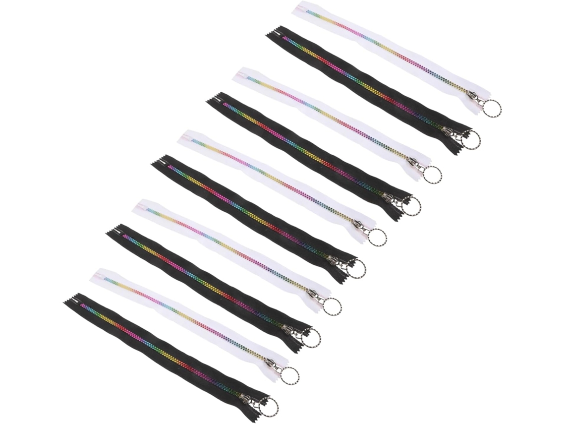 Conjunto De 10 Zíperes Para Costura E Artesanato, Compactos E Multiuso
