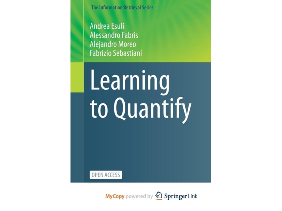 Livro Learning to Quantify de Andrea Esuli (Inglês)