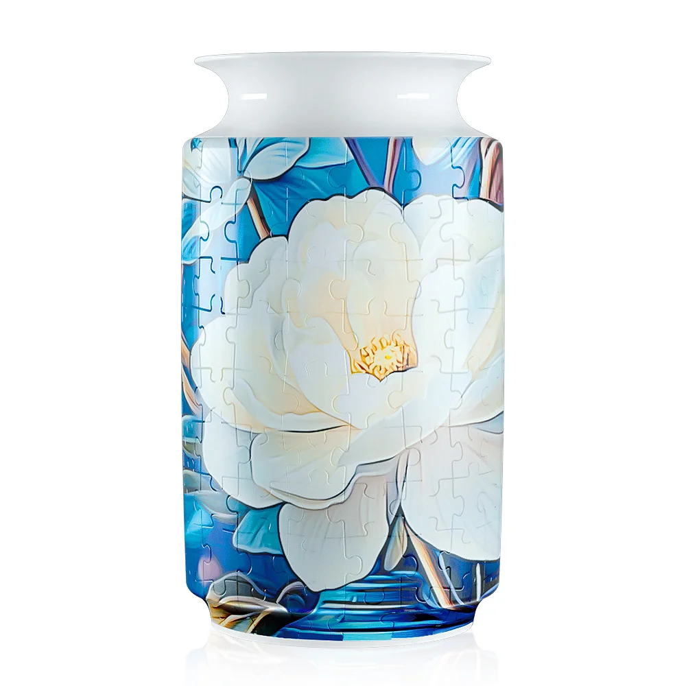 Vaso de Quebra cabeça 3d, Brinquedo Educativo de Plástico para Montar, Decoração para Casa MDUG