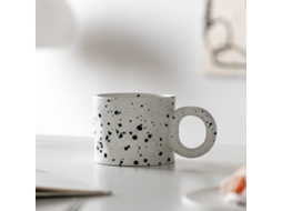 Caneca De Café Artesanal Em Cerâmica Azul Klein, Estilo Nórdico, Com Pulseira, Em Porcelana (preta, 450ml).