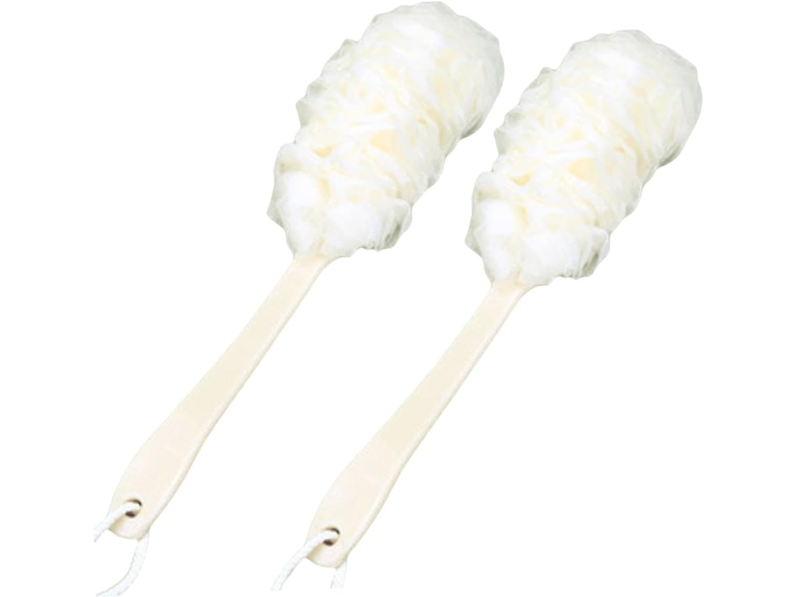 Lurelia Conjunto De 2 Escovas Esponja De Banho Para Duche, Esponja Suave, Cabo Longo E Massagem Suave, Rotina Spa Suave