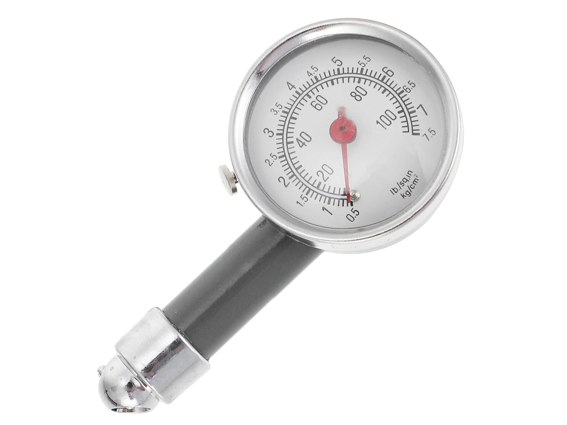 Medidor de pressão de pneus para carros, para medição rápida e precisa da pressão.