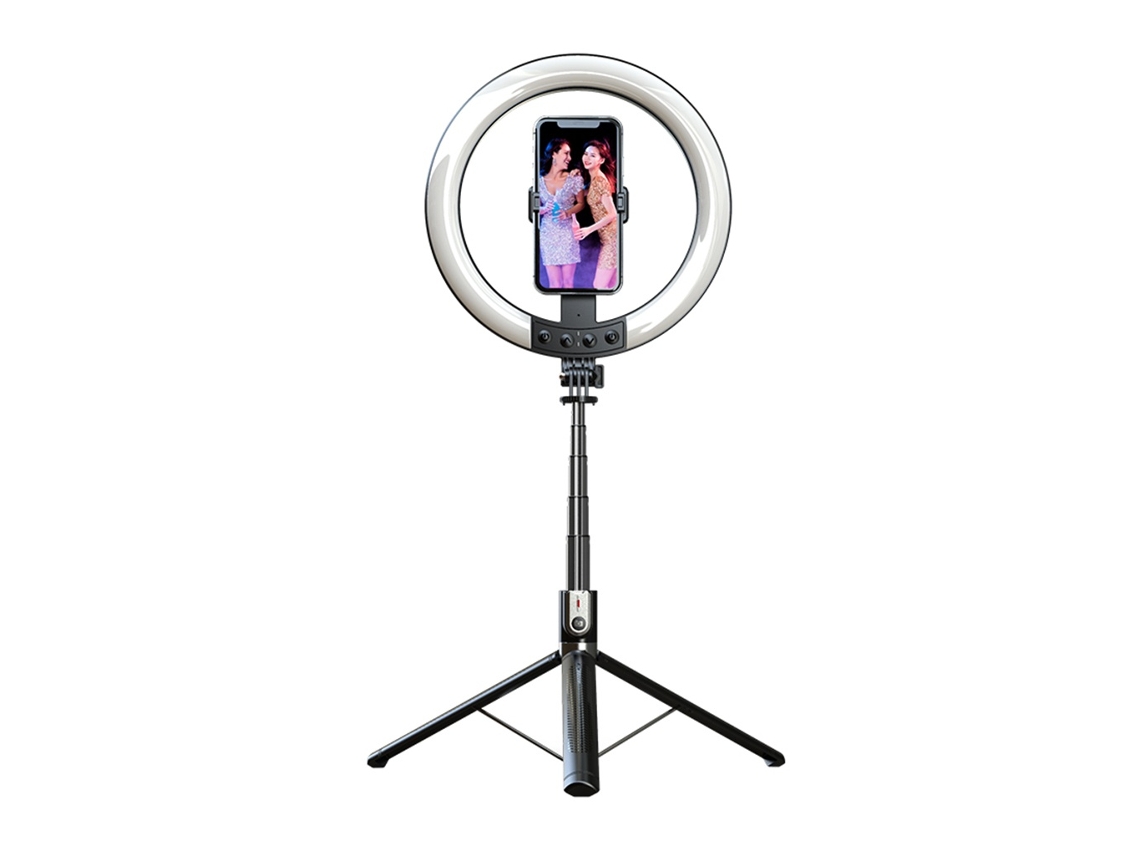 Lurelia Suporte Com Luz Com Luz Led, Bluetooth, Controlo Remoto, Para Telemóvel, Em Abs