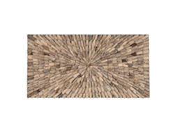Decoração de Parede em Madeira Natural, 120x10x60cm ALEXANDRA HOUSE LIVING