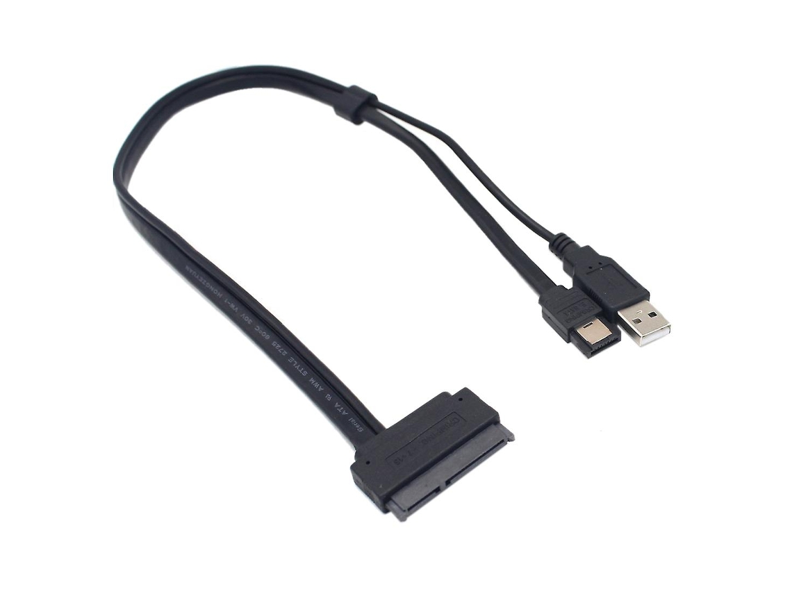 Cabo Adaptador Usb De 2,5 Polegadas Sata De 22 Pinos Para Esata Com Alimentação Integrada Para Ssd Otimizado, Compatível Com Ua. Aquaforge