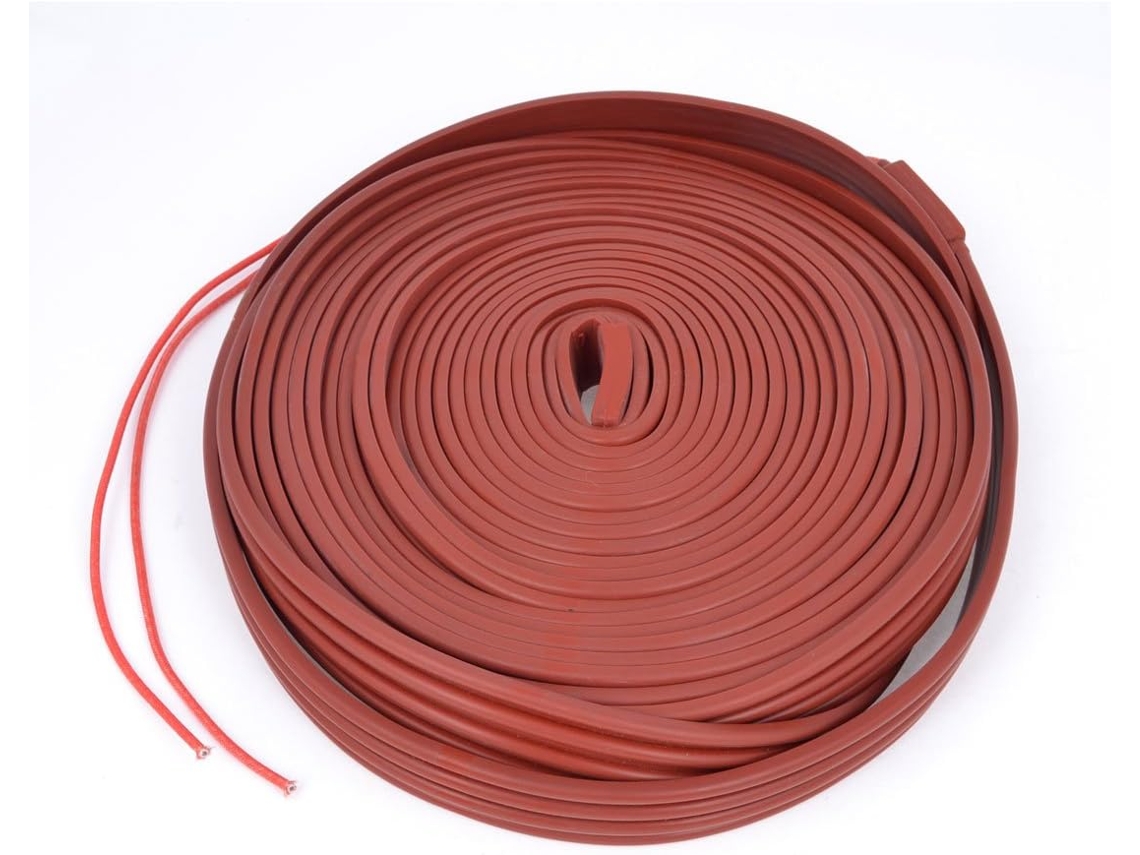 Cabo de Aquecimento Impermeável para Tubulação, Vermelho Tijolo, 220V, 10m x 25mm CHABERLU
