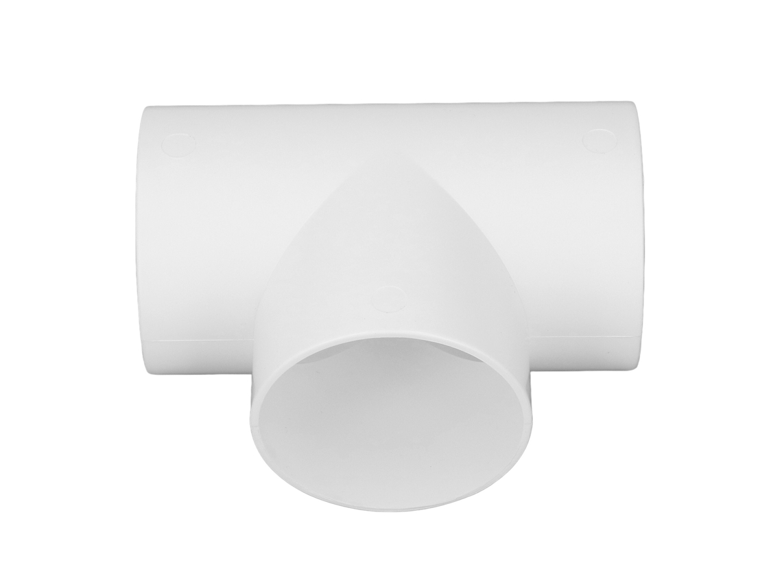 Conector De Duto 3 Vias Em Pvc T Forma 4 Polegadas