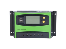 Controlador de carga solar 40a 12v/24v com tela grande, portas USB duplas e proteção IP32 S/MARCA