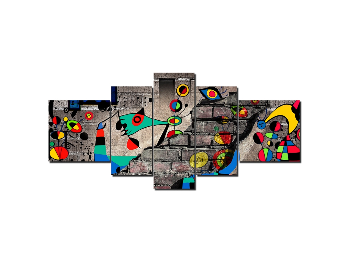 Quadro Moderno DEKOART Arte Abstrata, Miró Moderno Cor Vermalhos (180 X 85cm)