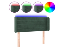 Led Headboard, Led Headboards Vidaxl Verde Veludo (83 X 16 X 78/88 Cm)