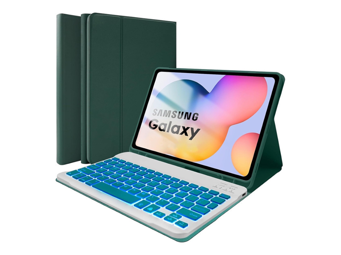 Capa Teclado CUICH para Samsung Galaxy Tab A8 105 Polegadas com Teclado Bluetooth Backlight (Verde Escuro) 