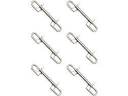 Gancho de mergulho SFUSHOS em aço inoxidável 6x com extremidade de parafuso duplo para leash