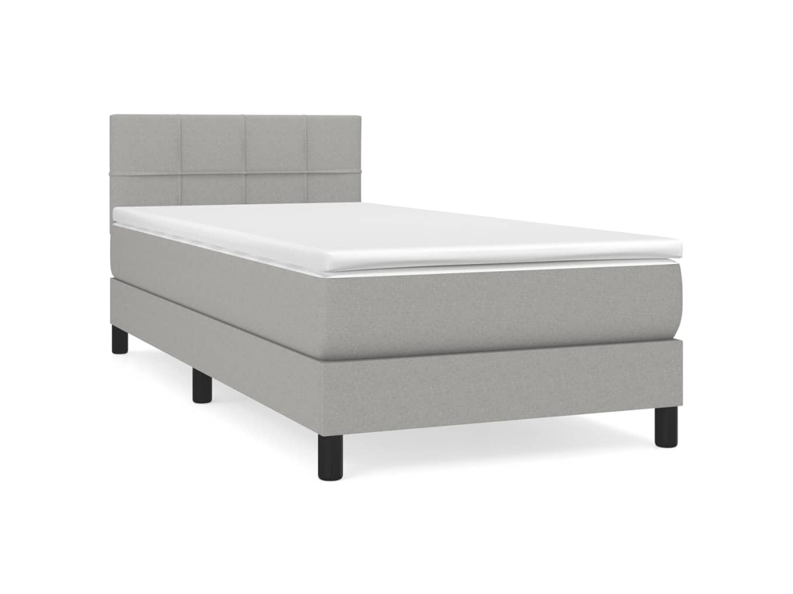 Box Spring Bed, Box Spring Beds Vidaxl Cinzeto Tecido (90 X 200 Cm)