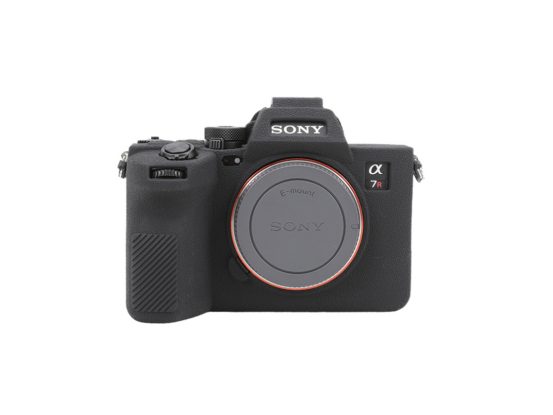 Capa para Sony A7r5 Capa de Silicone com Textura de Lichia para Câmera CUICH (preta)