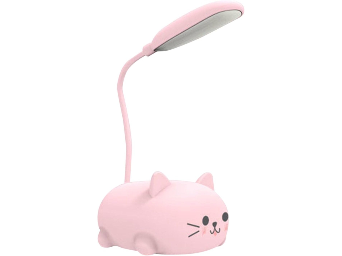 Luminária de LED em formato de gato, mesa com proteção USB para os olhos, cabeceira flexível para leitura de livros infantis, sala de estar.