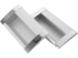 Conjunto De 2 Puxadores Embutidos Para Porta Correr Em Liga Alumínio, 64mm