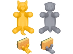 Lindo Soporte Para Esponja Con Forma De Gato, Antideslizante