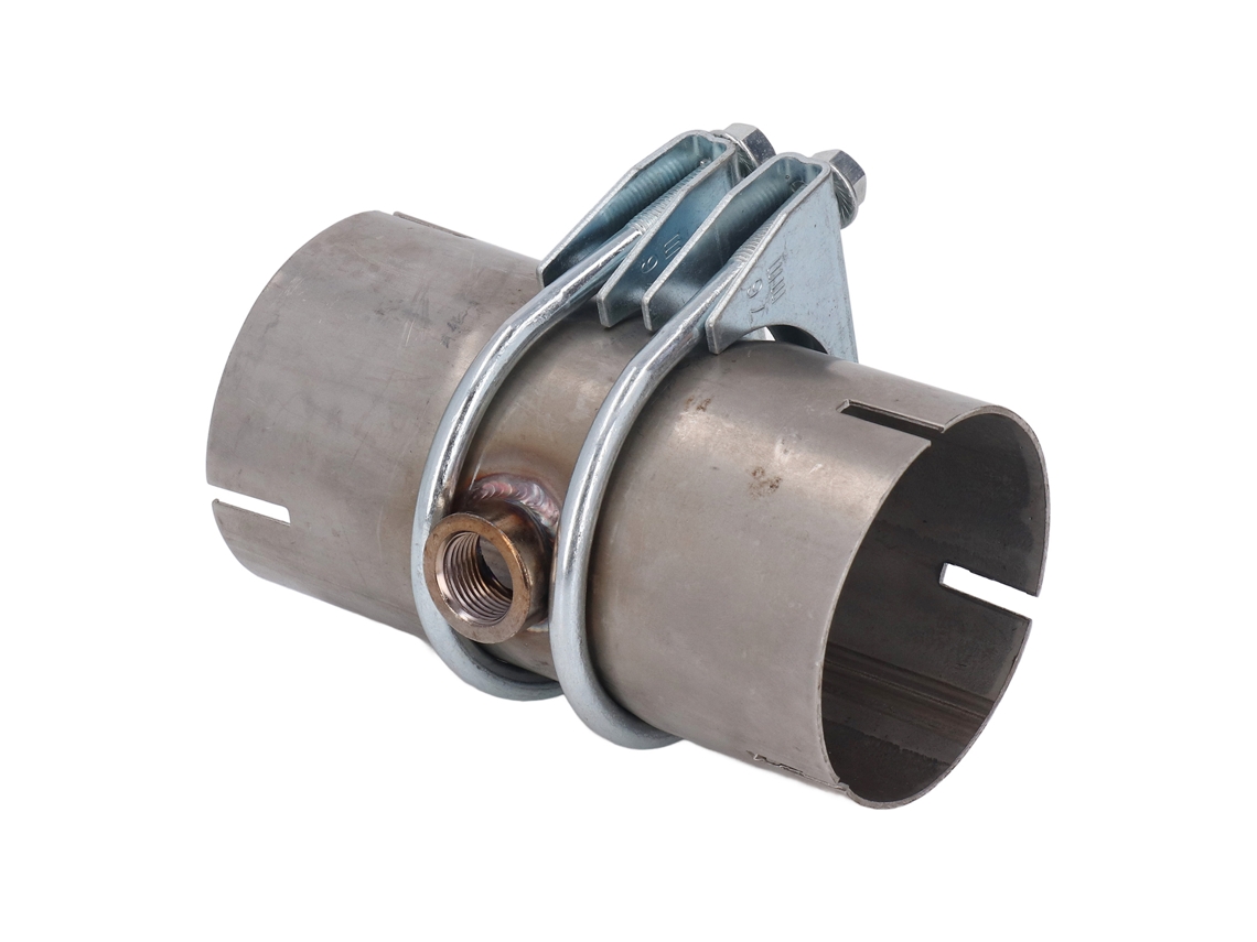 Conector De Reparo Do Tubo De Escape Com 2 Braçadeiras Fixas Em Liga Metálica Selada, Substituto Para Sonda Lambda De 3 Polegadas