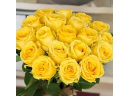 10 Rosas Amarelas Artificiais. Hastes Longas Individuais com Toque Realista. Rosas Artificiais Perfeitas. AQUAFORGE